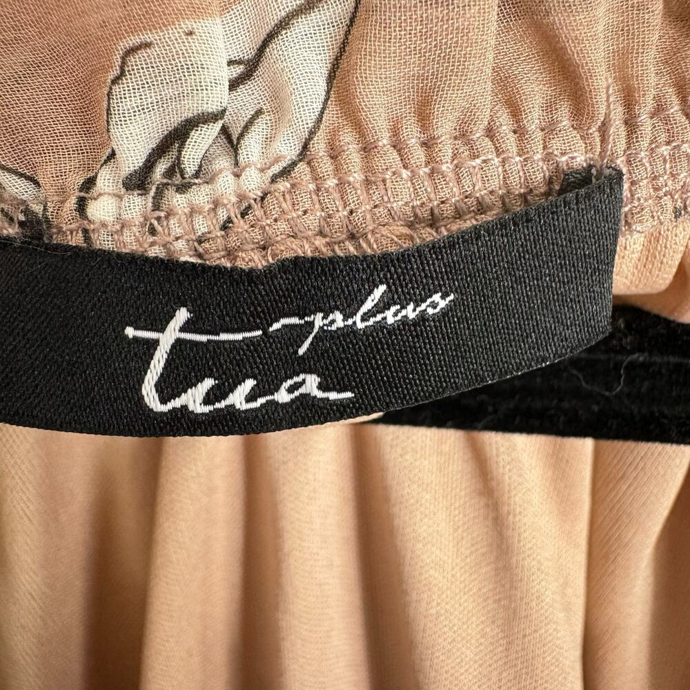 Tua Plus Mauve‎ White Floral Blouse 2X - Picture 5 of 6